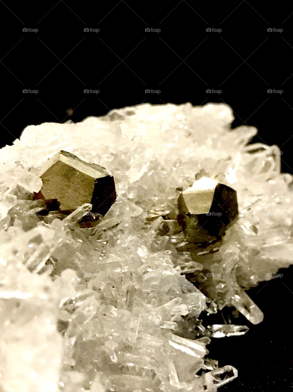 Pyrite in quartz