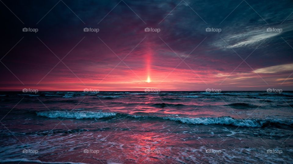 Sunset reflection
