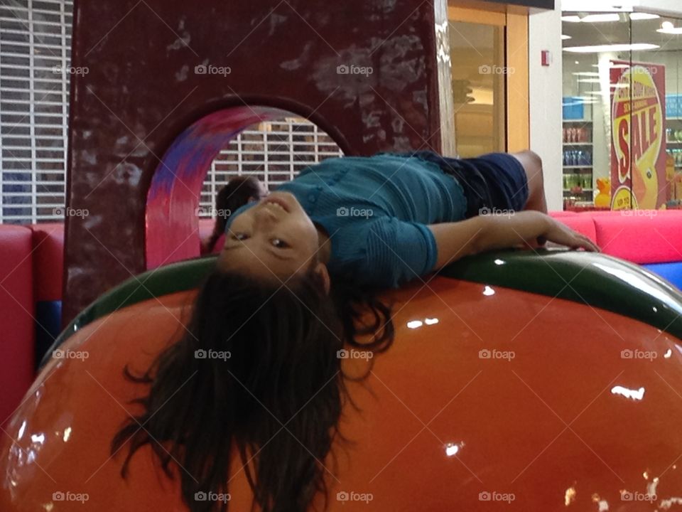 Daughter. Indoor playground 