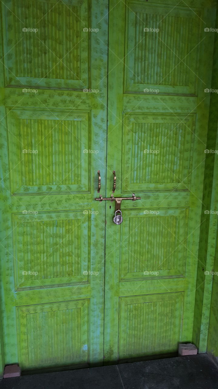 beautiful green door