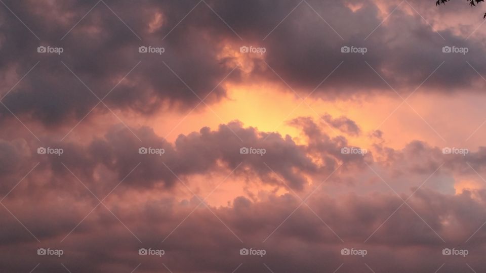 the clouds at sunset