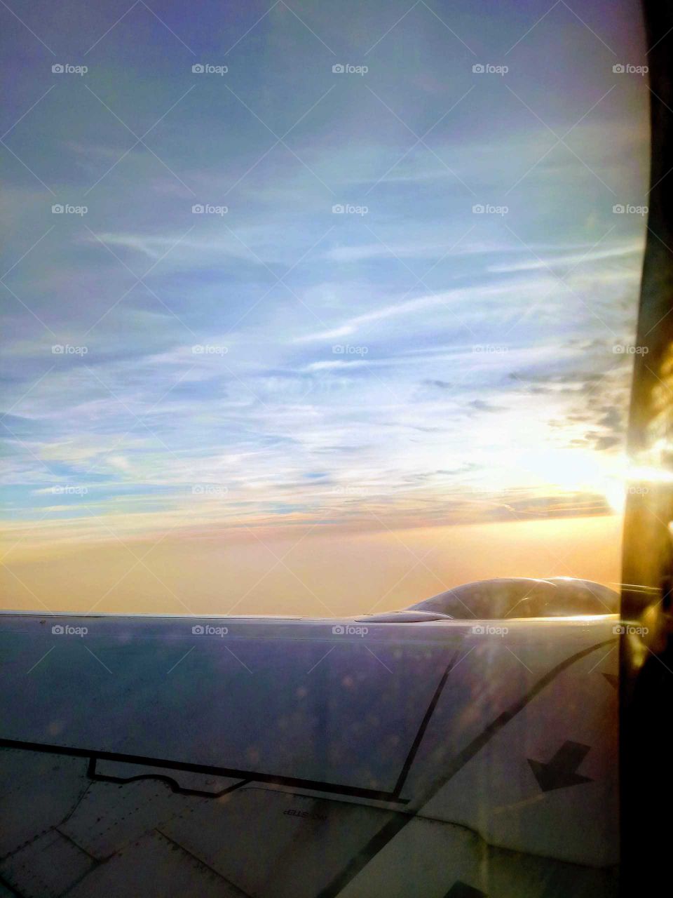 sky view from aeroplane window
