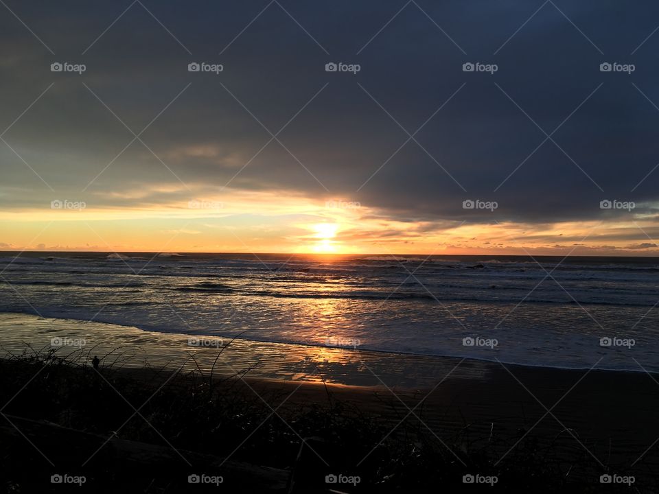 Pacific Ocean sunset 