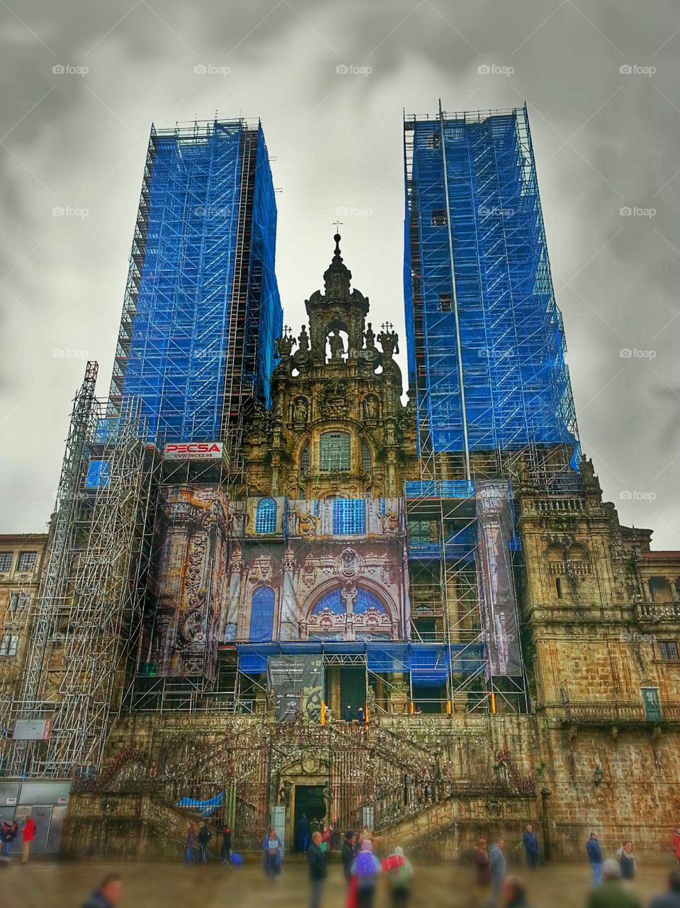 Under repair. Santiago Cathedral, Galicia