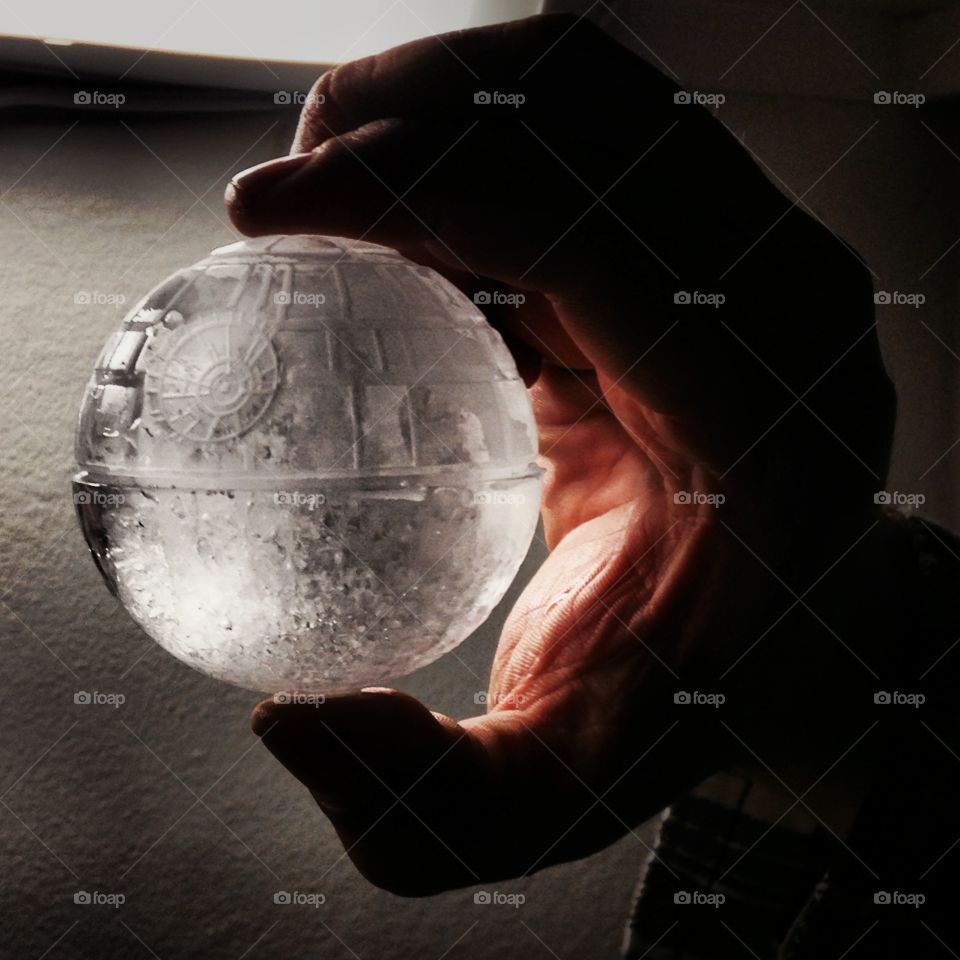 Death Star ice cube . Ice cube in the shape of the Death Star 