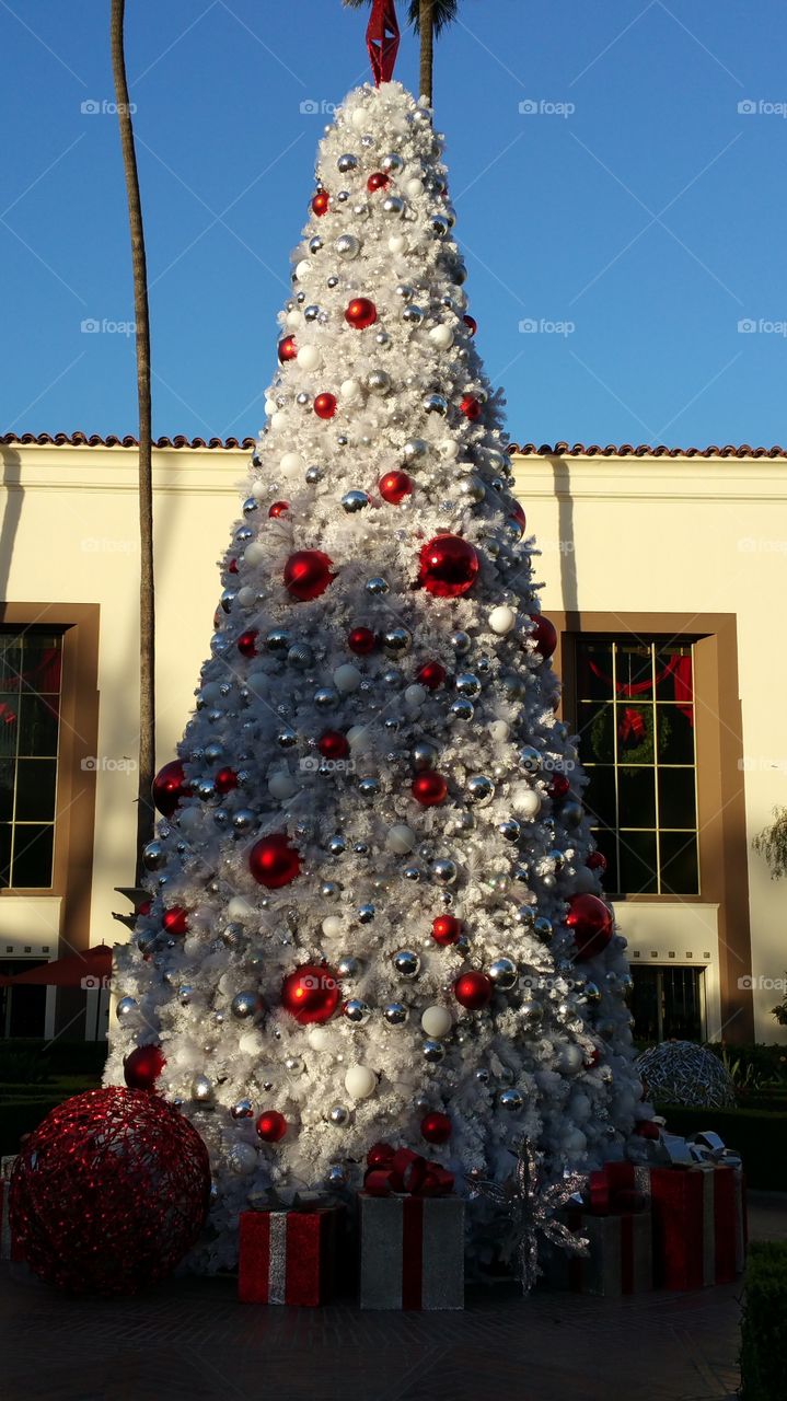 Merry Christmas Tree Display Union Station Los Angeles California