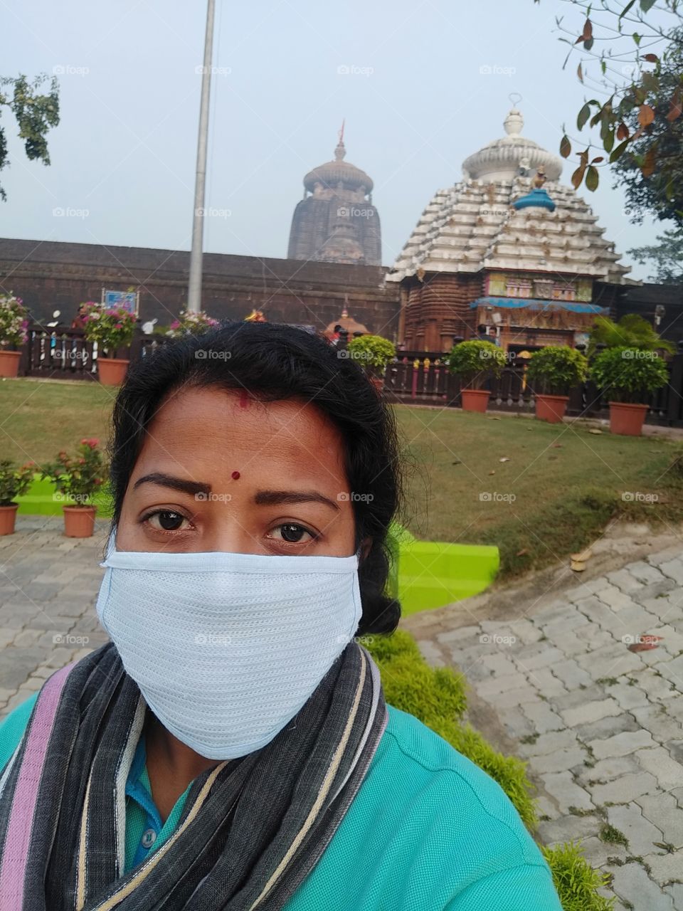 selfie with beautiful temple
