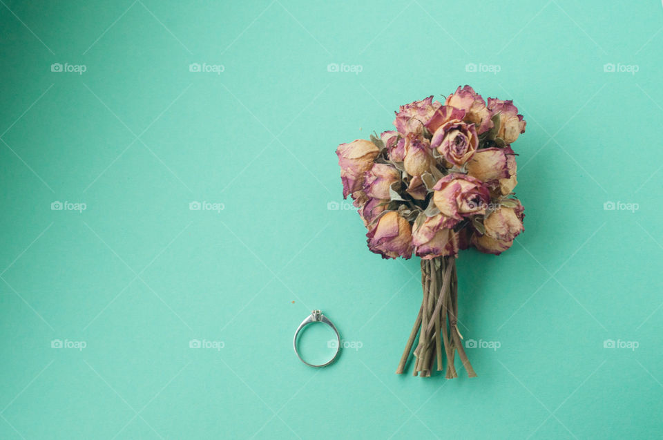 Ring and flowers from above 