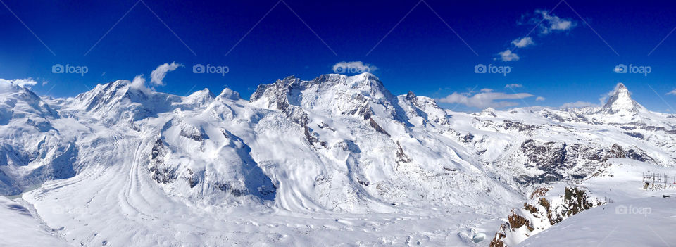 View of snowy mountains