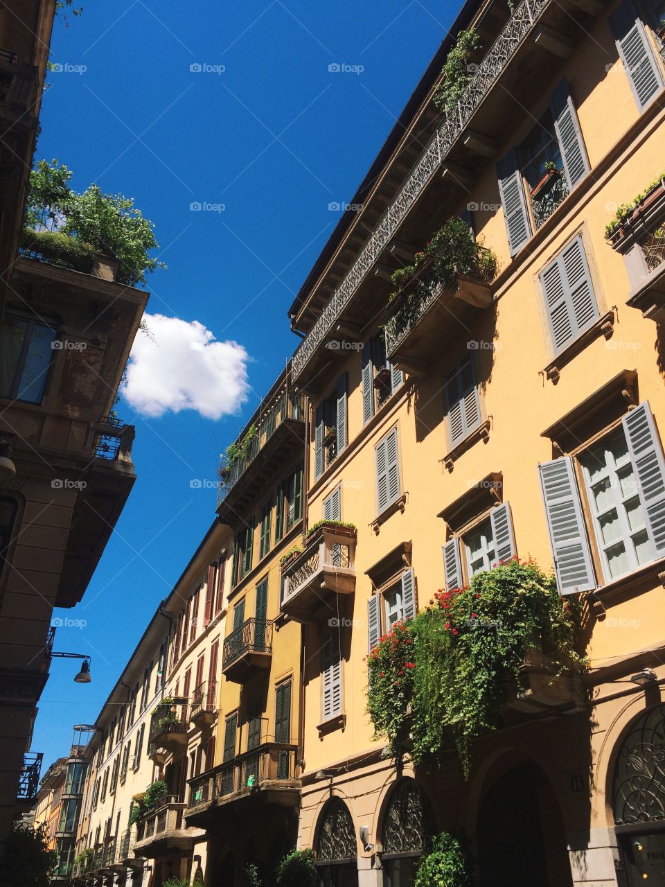 Brera district in Milan