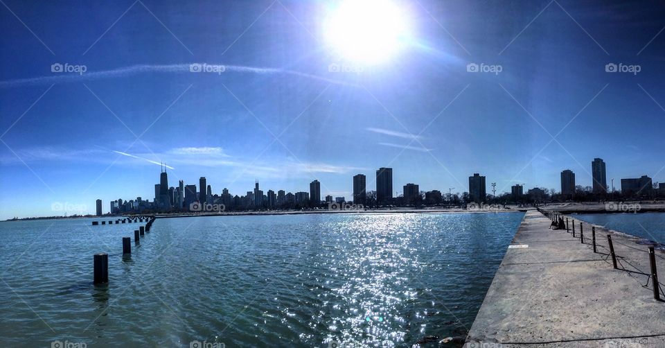 Chicago lake shore path 