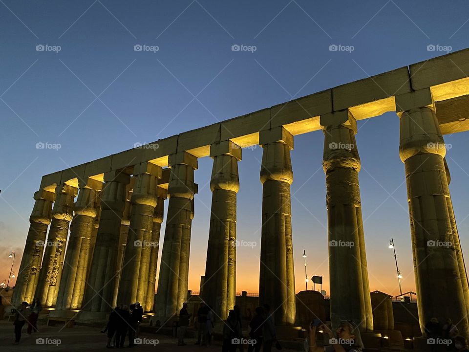 Luxor temple at night 