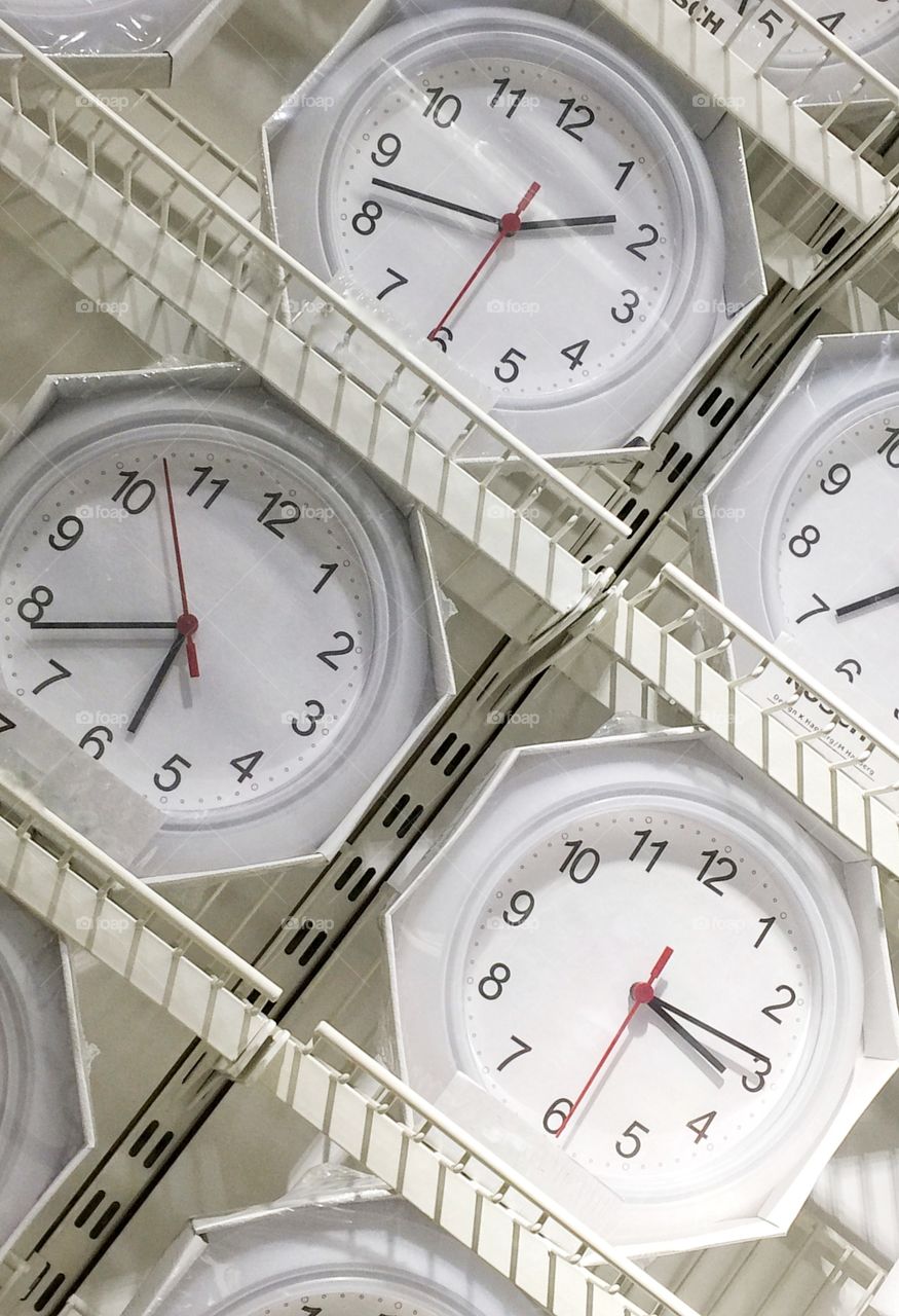 Wall of clocks