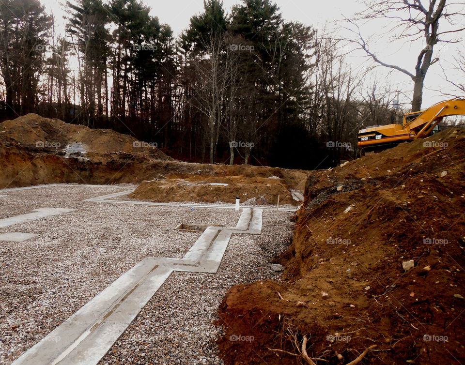 House foundation . Digger 