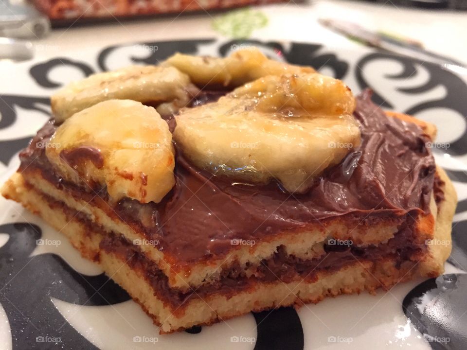 Chocolate & Banana Pancakes 