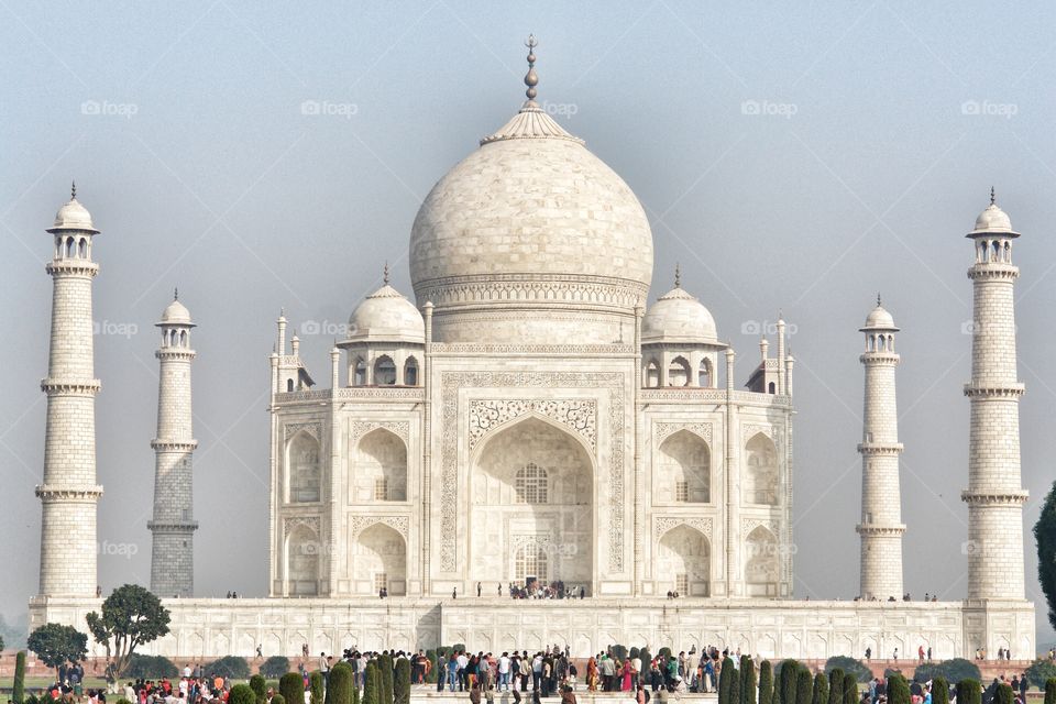Long Wide shot of The Taj Mahal, Agra, India . Long Wide shot of The Taj Mahal, Agra, India 