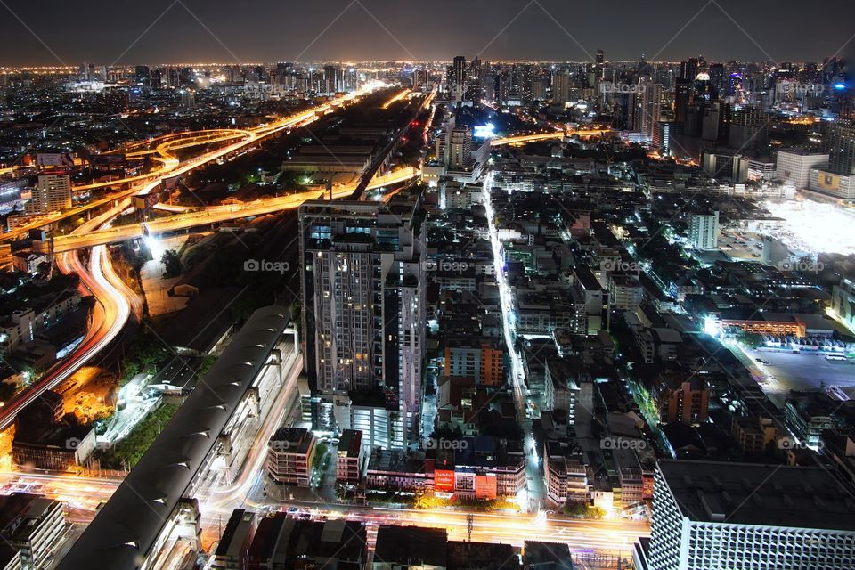 midnight in bangkok, taken from baiyoke sky hotel