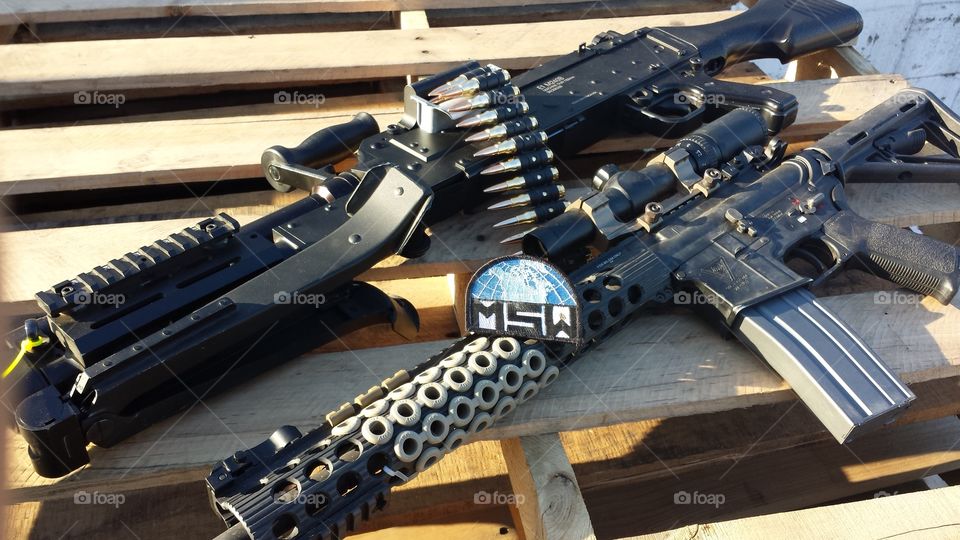 machine guns and bullets