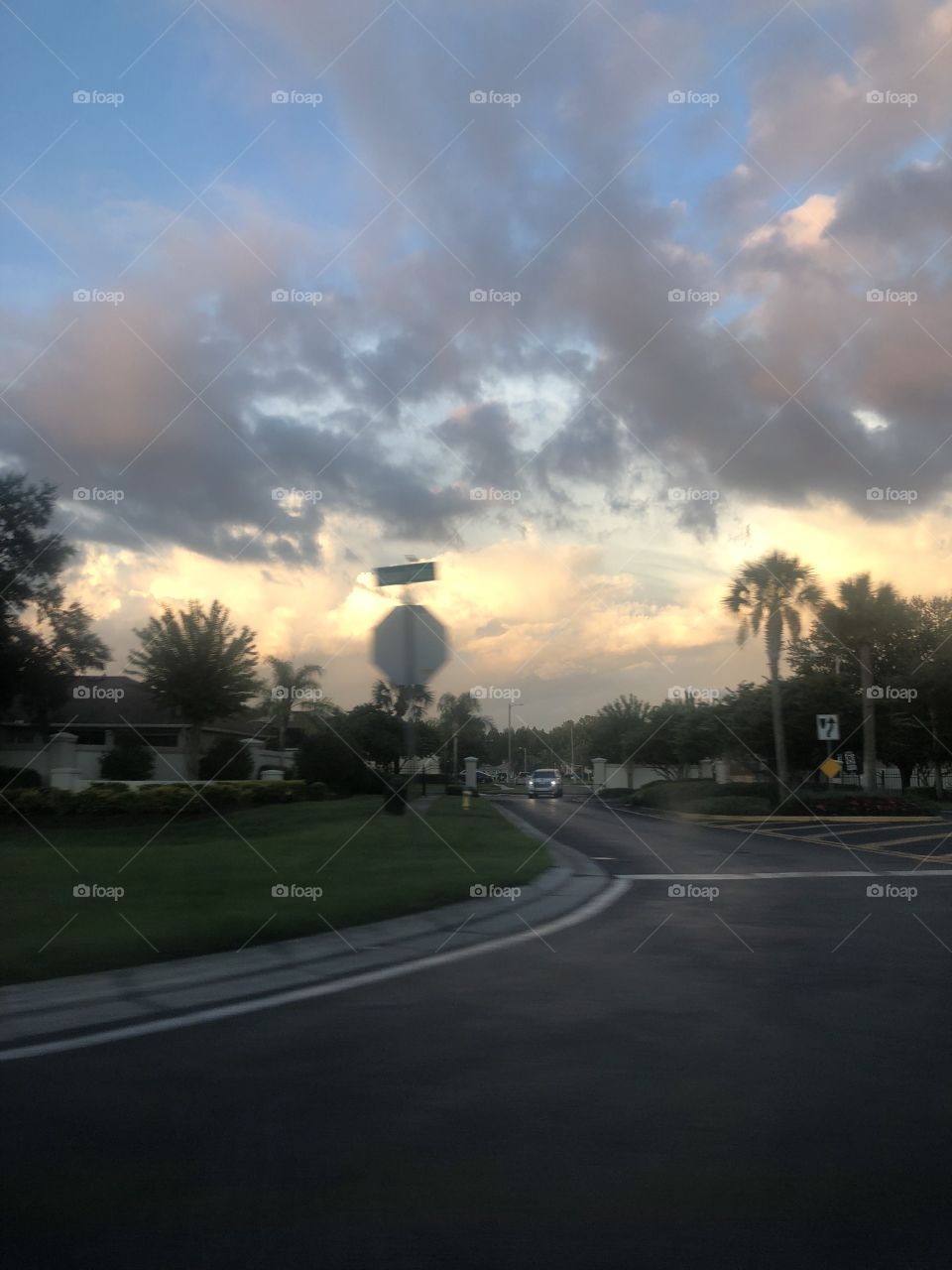 Street, Sky, Road, Sunset, Light