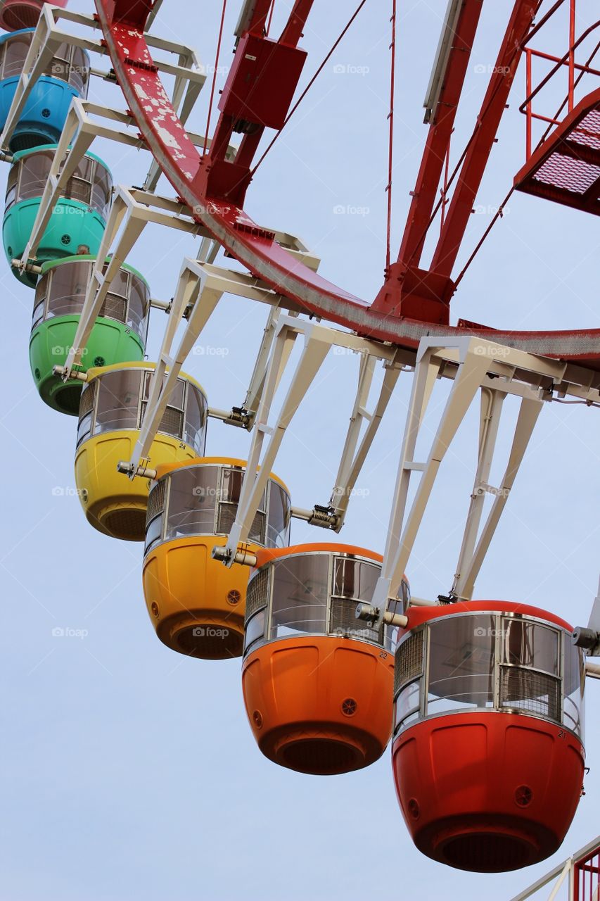 Colorful giant  Ferris wheel 