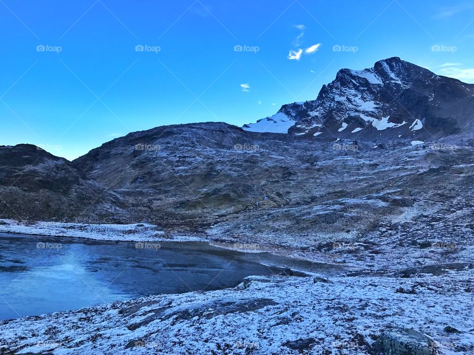 View of lake and mountain