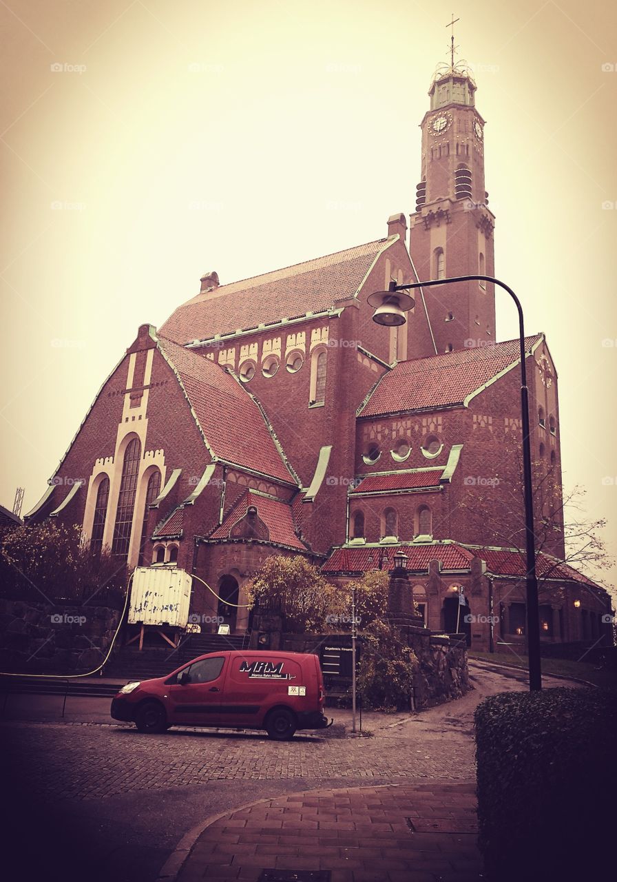 A church.