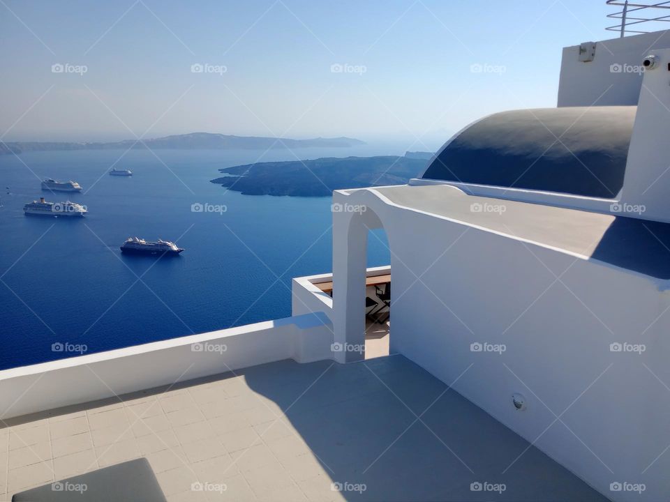 house and terrace With panoramic view of sea