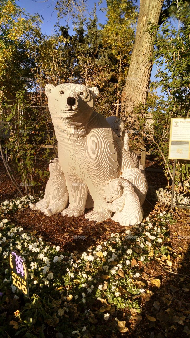 Lego bear sculpture