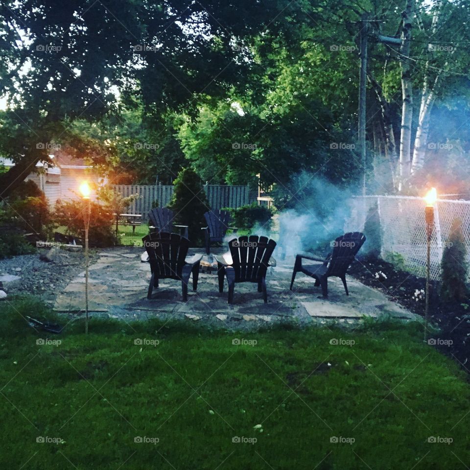 Backyard fire 