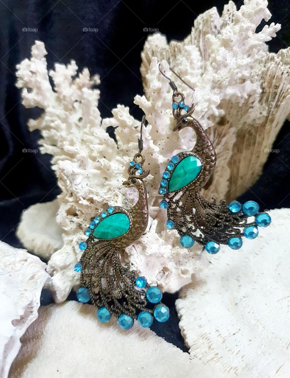 Peacock design earings