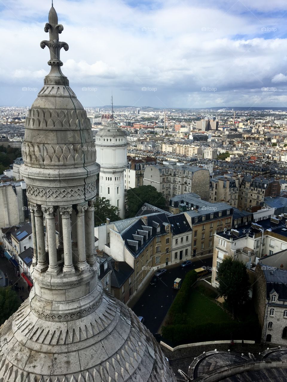 Paris, France as seen from Sacre Coeur Basilica 