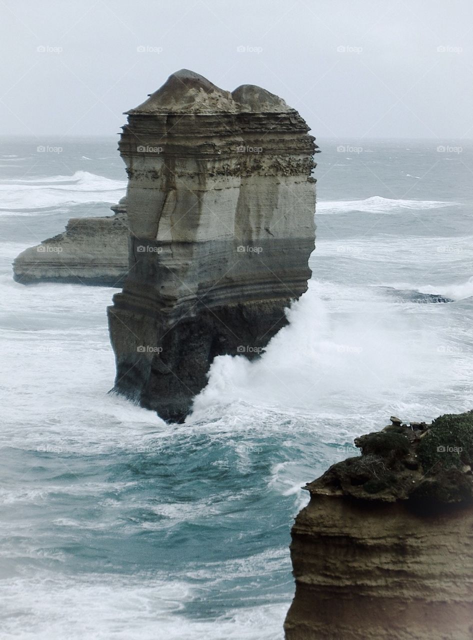 The seven apostles on a windy day