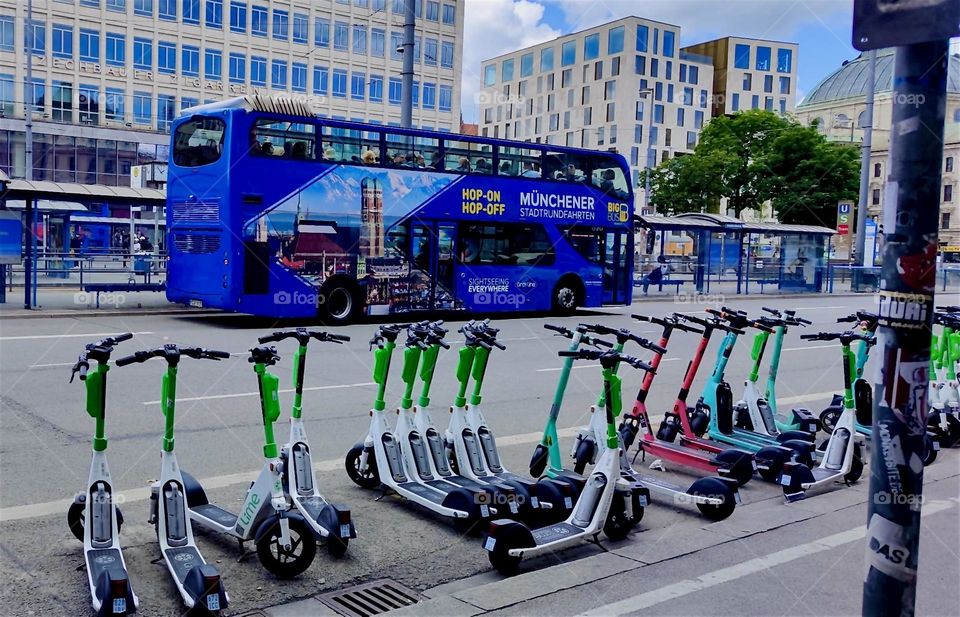 This is the „Isartor“ bus station in „Munich“, „Bavaria“, Germany. 2024. Hypnotic Productions