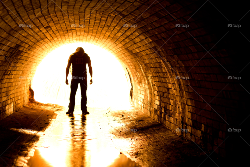 underground tunnel fire reflection by ahphotography