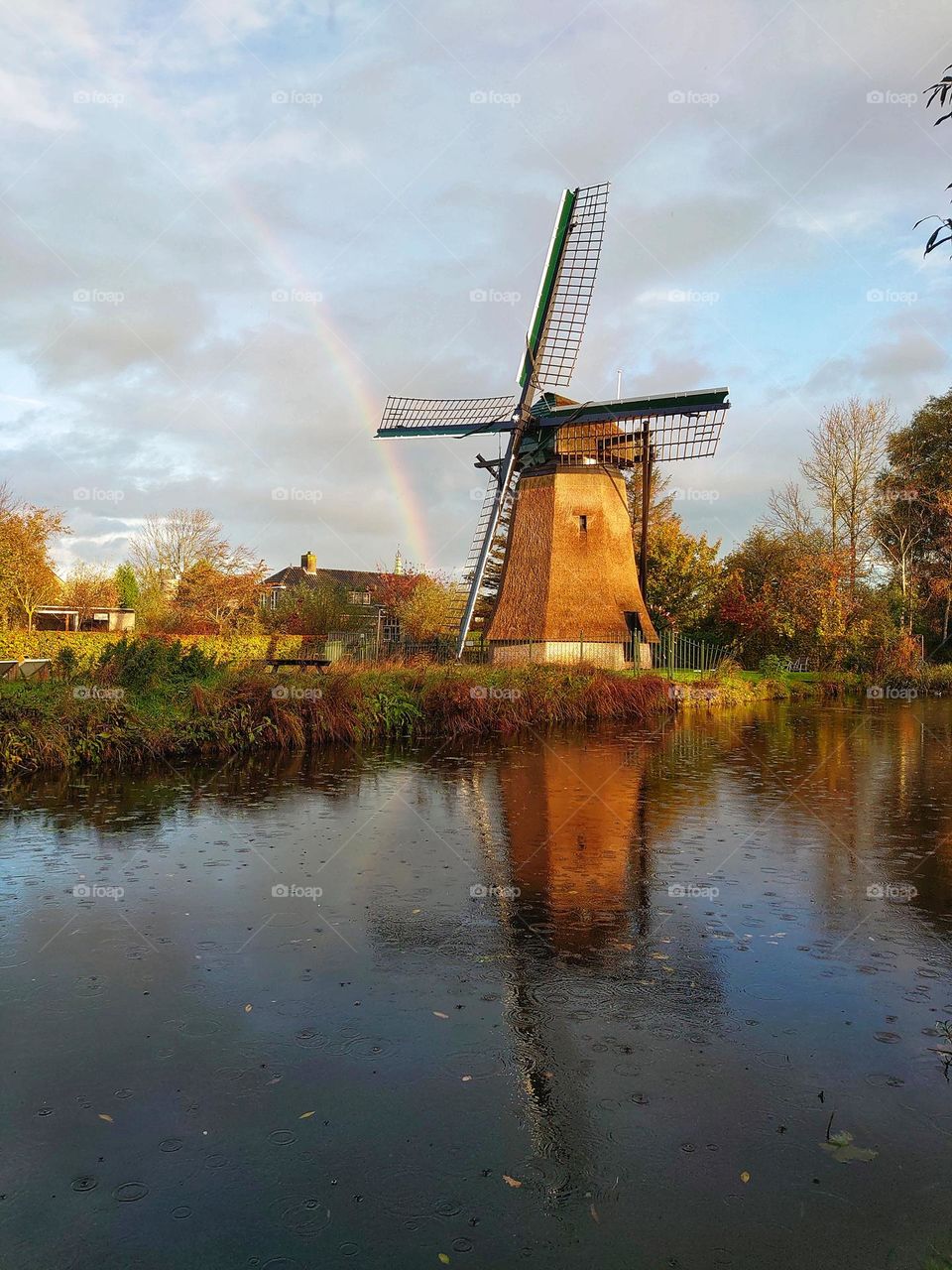 windmill and rainbow