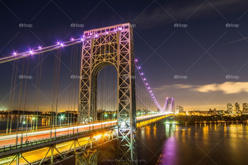 George Washington Bridge at night