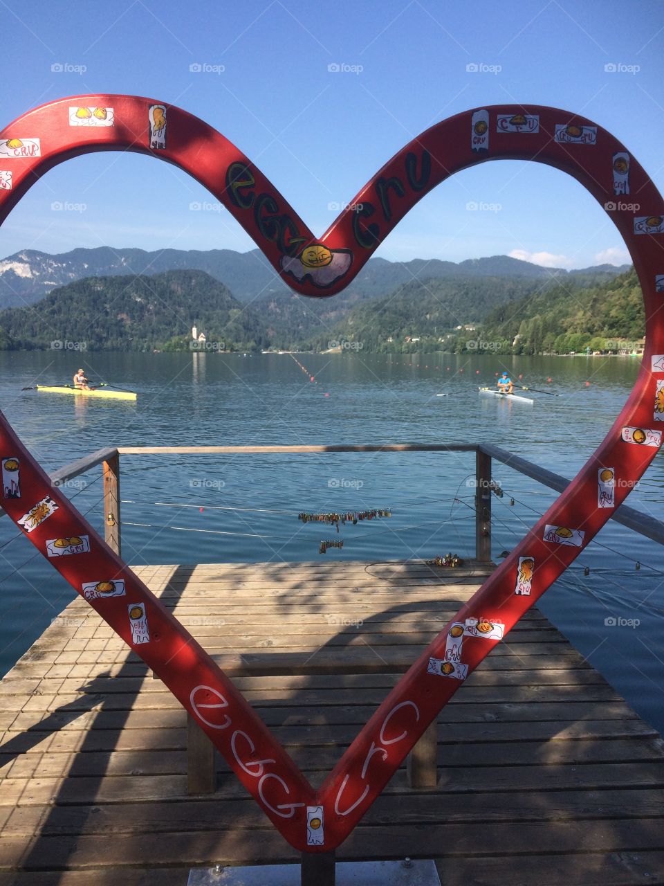 Love on the lake, Slovenia 