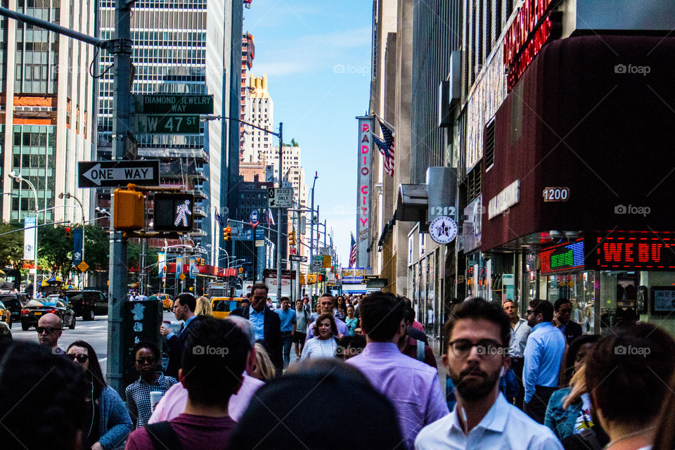 City, Street, People, Crowd, Commerce