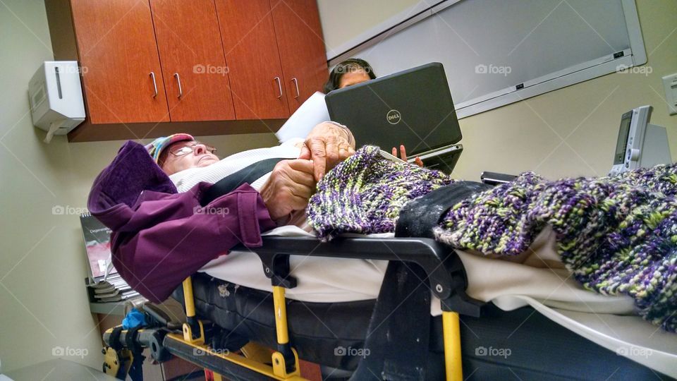 Mom's first visit with Neurologist. I can't repeat my Mom's sense of humor even when her life as she knew it, changed forever