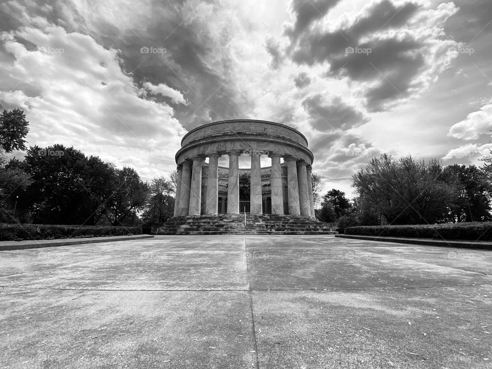 Distant view of President Warren G. Harding’s Tomb