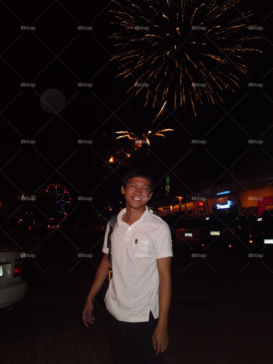 firework in night