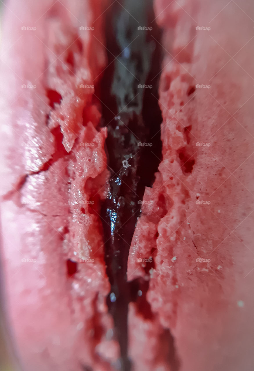 macrophoto of macaron