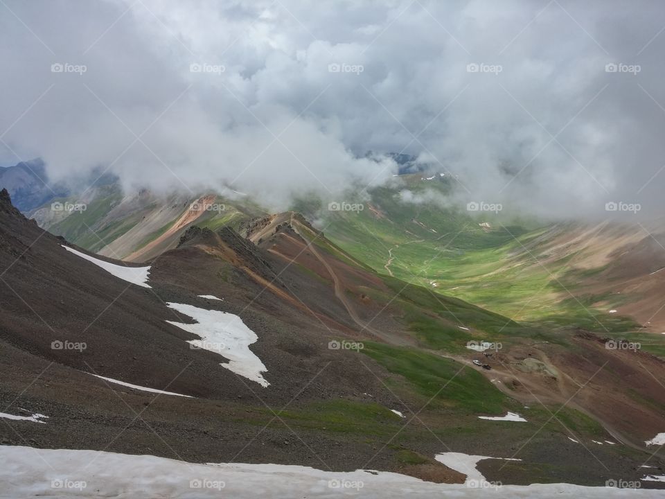 In the clouds at 13,000 feet