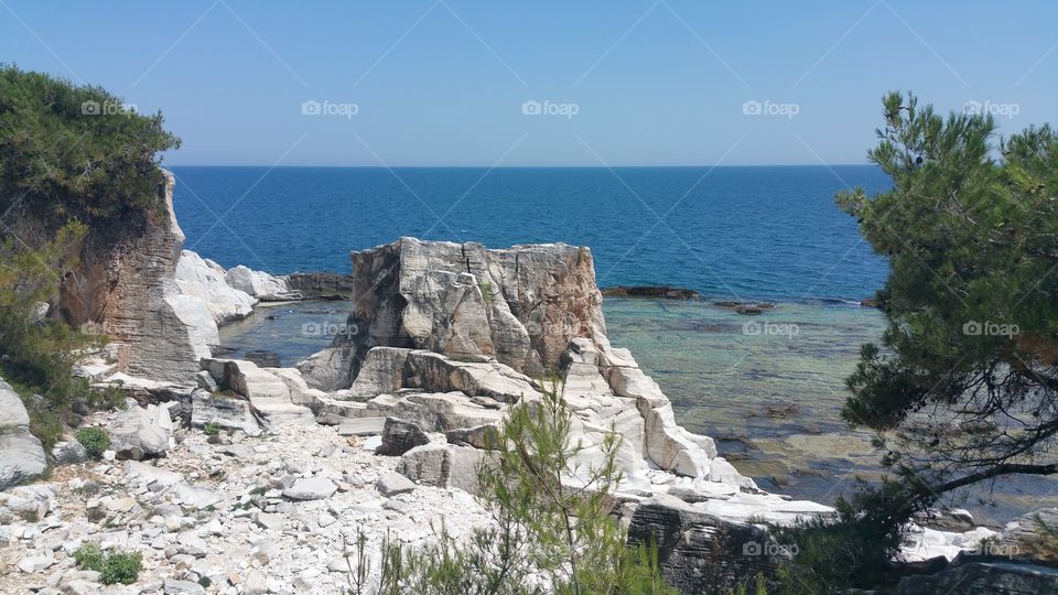 marble pit on thassos island antique