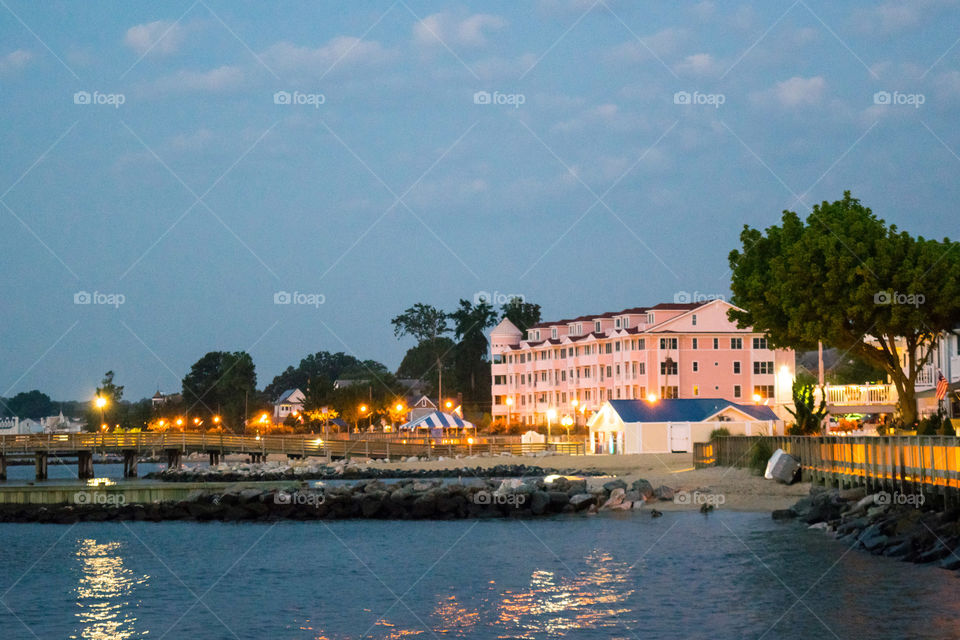 North Beach Maryland early on a summer morning