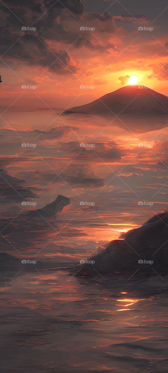 Artwork of a beautiful sunset