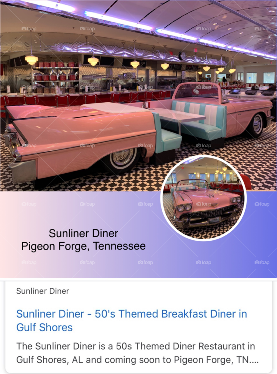 Sunliner Diner 50’s Themed Breakfast Diner In Pigeon Forge, Tennessee 