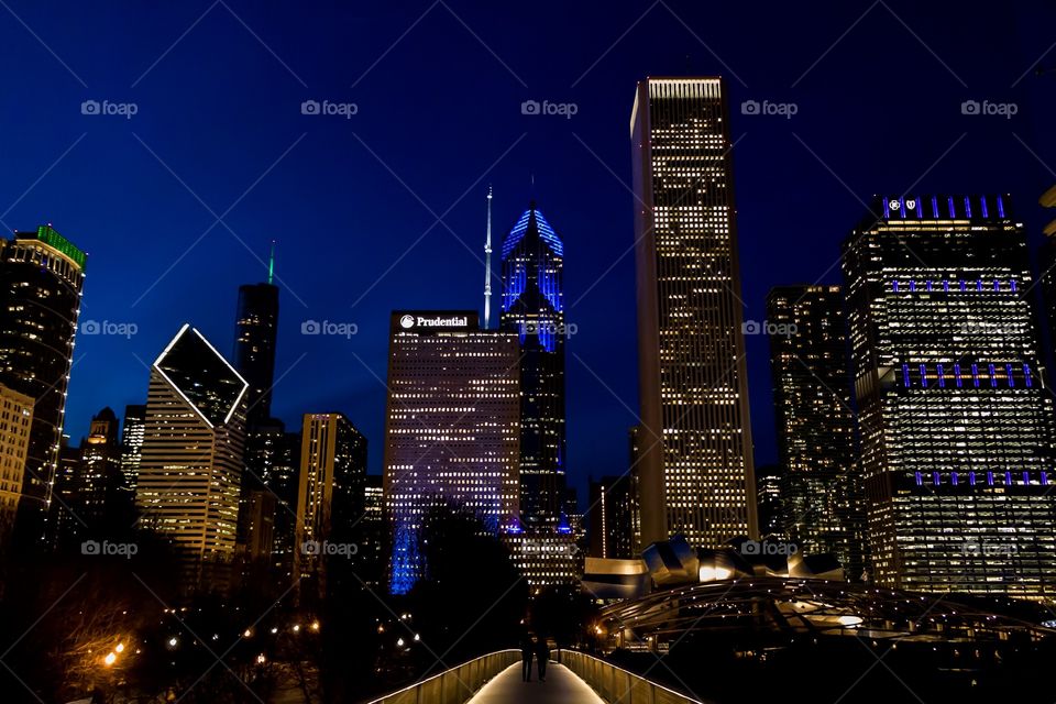 Chicago at night