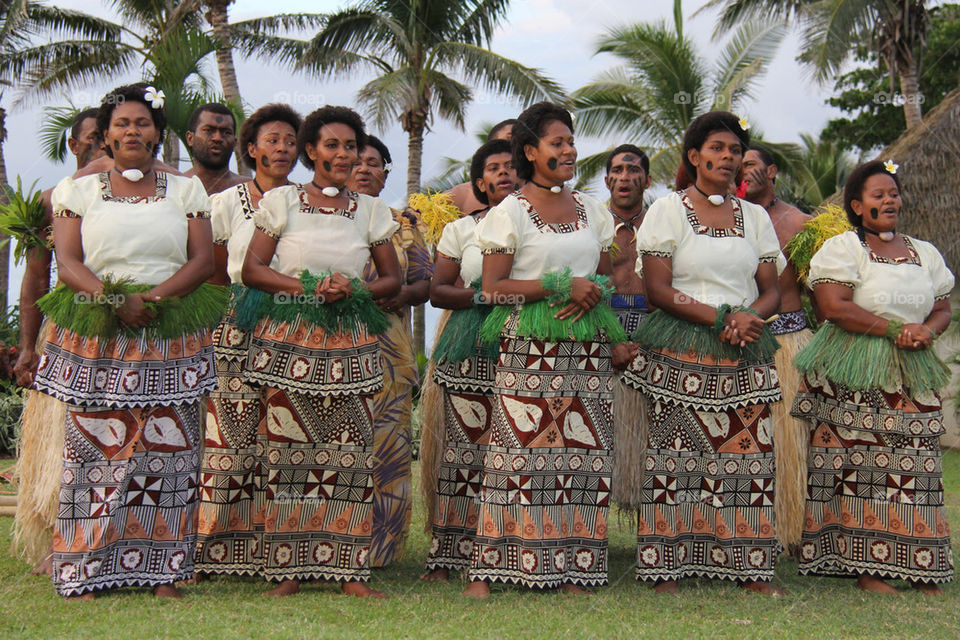 A traditional Fijian welcome.