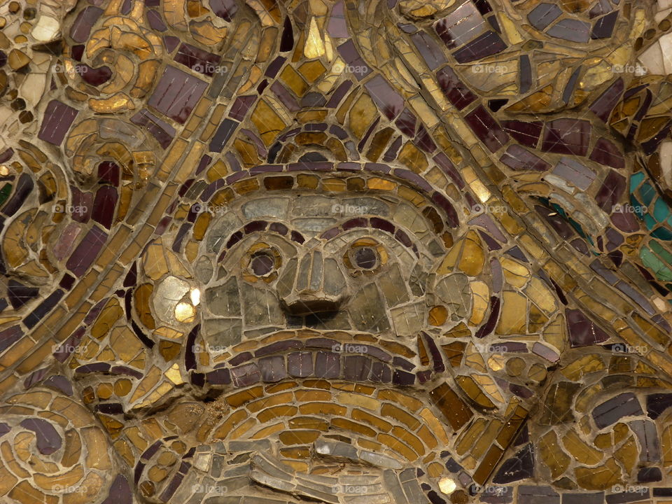 Laotian mosaic detail